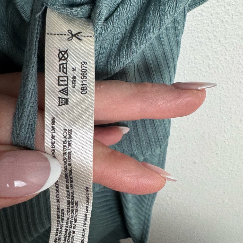 Intimately Free People Teal Ribbed thong‎ Bodysuit - Picture 6 of 9